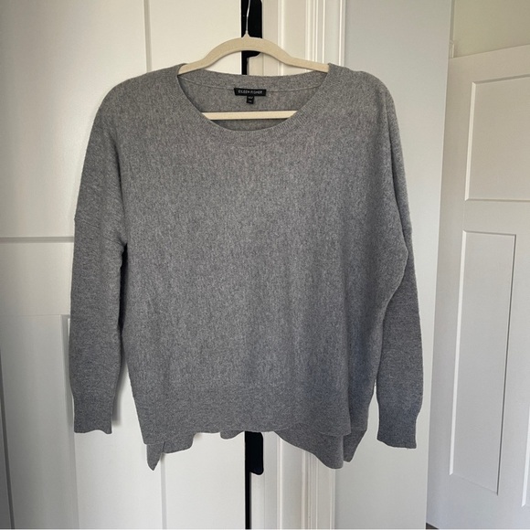 Eileen Fisher Cashmere Gray Pullover Sweater Dolman Sleeves - Picture 1 of 4